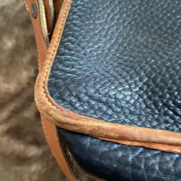 Dooney & Bourke  Handbag All Weather Leather USA pebbled blue Equestrian Vintage - Picture 4 of 15